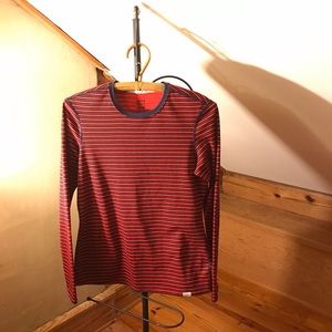 Patagonia Red Blue Thermal Long Sleeve Top, EUC, M